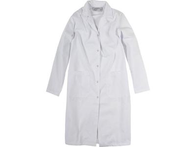 Womens Lab Coat with Snap Closures, Two Pockets and Elastic Cuffs