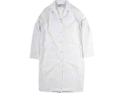 Womens Lab Coat with Snap Closures and Three Pockets 