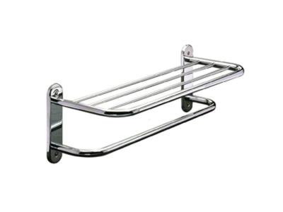 Bathroom Towel Shelf with Bar - 24"