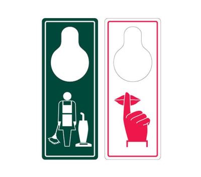 "Please Do Not Disturb" Billingual Door Handle Sign - Red/Green, Standard & Custom
