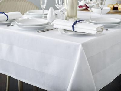 Satin Band 50/50 Poly/Cotton Blend Napkins - 22x22 - White