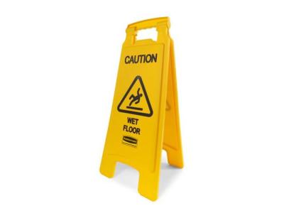 2- Sided "Caution Wet Floor" Sign (Bilingual) 