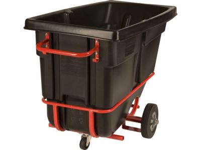 Rubbermaid ROTOMOLDED TILT TRUCK, STANDARD DUTY, 1 1/2 CUBIC YARD, BLACK