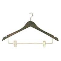 Ladies Coat Hangers - Mini Curved 5/8" Top ( Deluxe Dark Walnut Finish ) Pack: 100/case