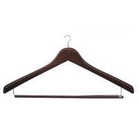Men’s Coat Hangers - Mini Curved 5/8" Top ( Deluxe Dark Walnut Finish ) Pack: 100/case