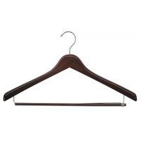 Men’s Coat Hangers - Standard Curved Top ( Deluxe Dark Walnut Finish ) Pack: 100/case