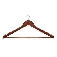 Men’s Coat Hangers - Mini Curved 5/8" Top ( Cherry Finish ) Pack: 100/case
