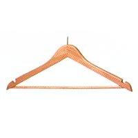 Men’s Coat Hangers - Anti-Theft Ball Top ( Light Coloured Natural Finish Wood ) Pack: 100/case