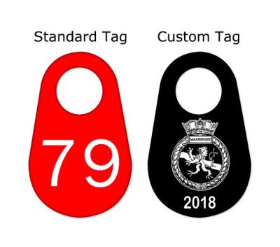 Coat Check Tags - Customer Screen Printed 1 Colour - Heavy Duty Nylon 2.25"x3.5" - Red