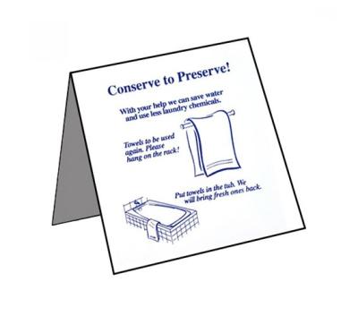 Conservation Signage - "Conserve to Preserve" - Bilingual 4"x4.5" ( Min Order 12 pcs )