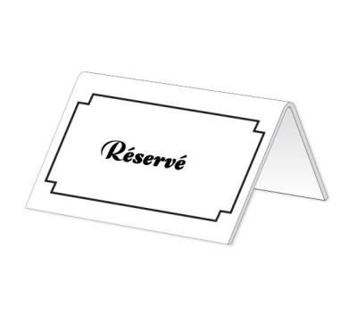 "Reserve" Sign Tent Card French 5"x3" ( Min Order 12 pcs )