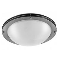 Alabaster Glass and Brushed Nickel Ceiling Light 16"