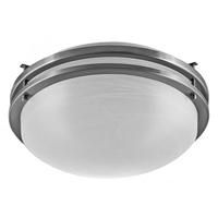 Alabaster Glass and Brushed Nickel Ceiling Light 14.75"