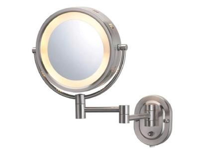 Jerdon Matte Nickel Wall Mounted Mirror 