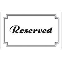 "Reserved" Sign Tent 5"x3"