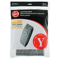 Pleated HEPA Y Carbon Vacuum Bag for Hoover Vacuum Model CH53005 TaskVac (2pack)