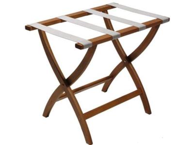 Deluxe Series Whitewash Finish Wood Luggage Rack