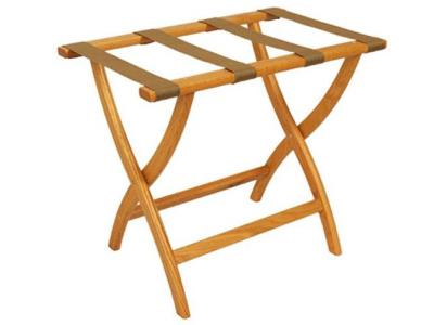 Deluxe Series Light Finish Wood Luggage Rack