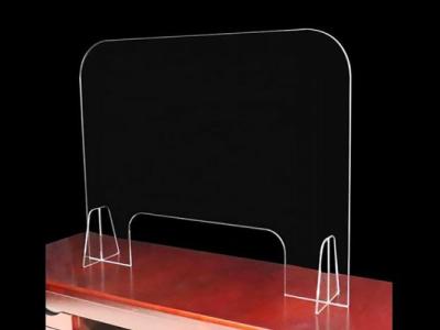 Lightweight Protective Plexiglass Shield Guard for Counters - Point of Sale Safety Guard