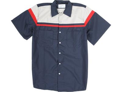 Two Toned Short Sleeve Work Shirt 