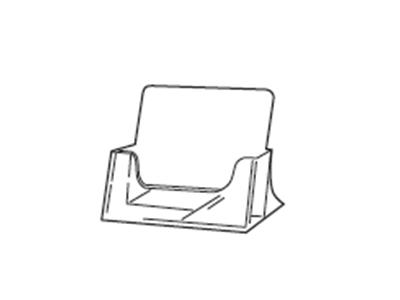 Business Card Holder - Clear 3-5/8" Wide