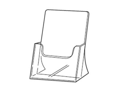 Brochure Holder/Stand - Holds Literature up to 6" wide