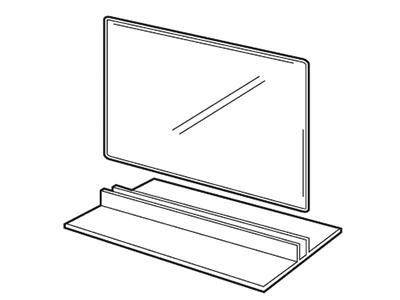 Single Sheet Horizontal Literature Holder - 10"x8."