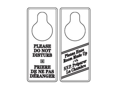 "Please Do Not Disturb" Billingual Door Handle Sign - Standard & Custom