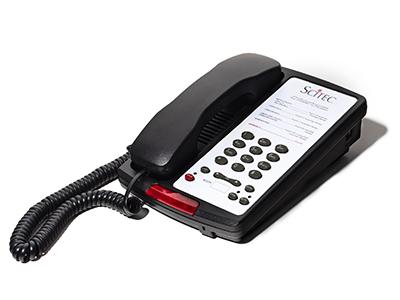 Scitec Aegis 10-Button Single Line Hotel Phone, Corded, Non-Speakerphone – Black