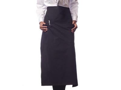 Bistro Apron Black 36"x29" – 2 Pocket