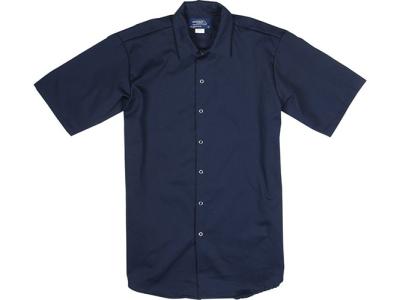 Short Sleeve Work Shirt Navy M 100% Cotton Twill
