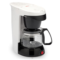 Sunbeam 4 Cup Coffee Maker w/ Auto-off. - White Finish, 2yr warranty