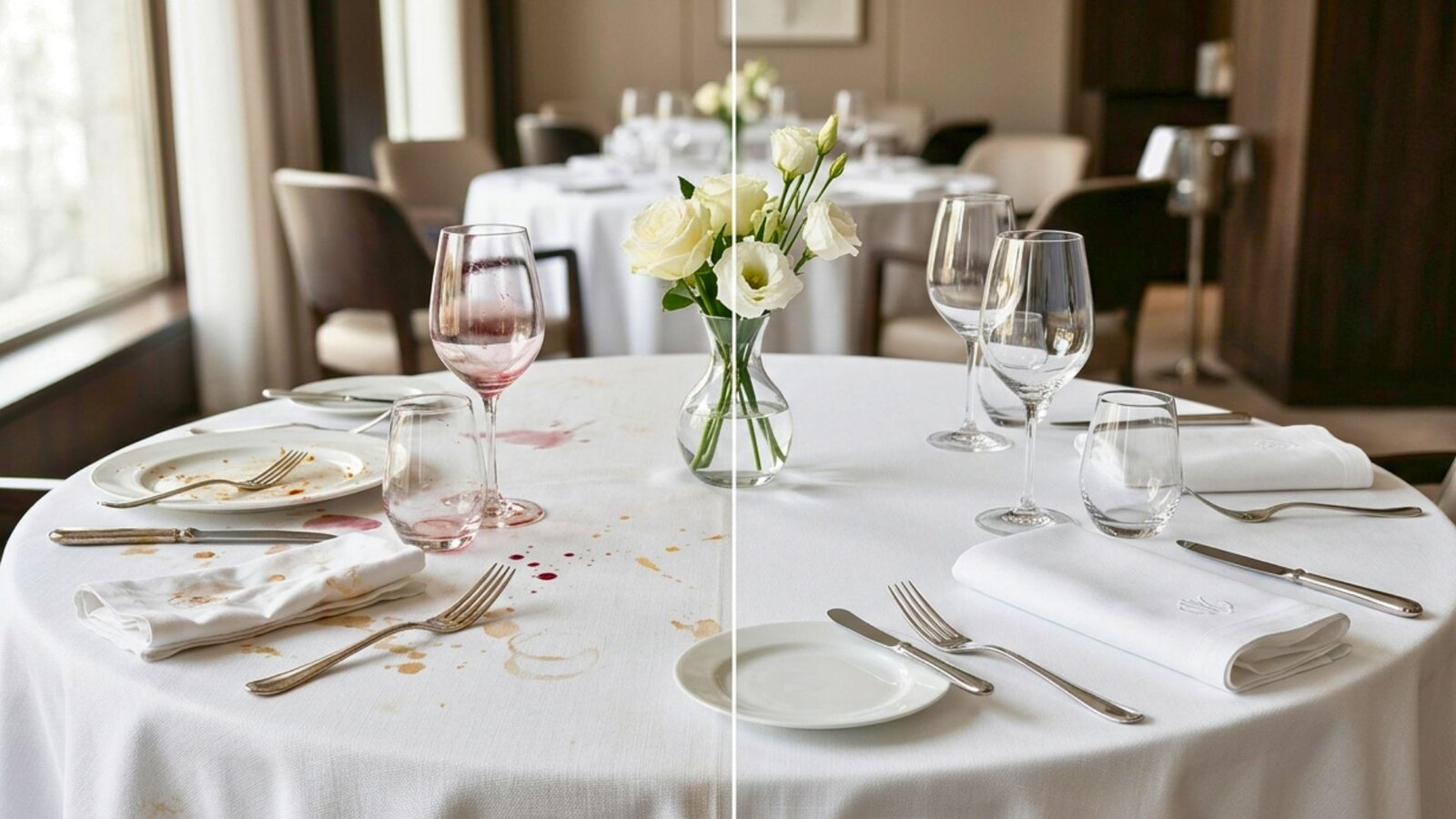 remove stains from white tablecloth