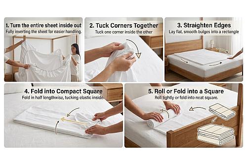 how to fold fitted sheets neatly