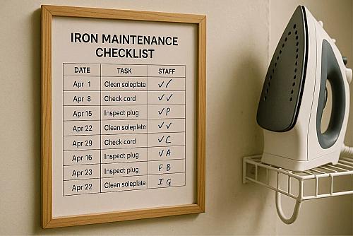 Hotel Iron Maintenance Checklist