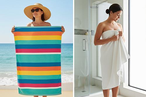 Beach Towel vs Bath Towel Size