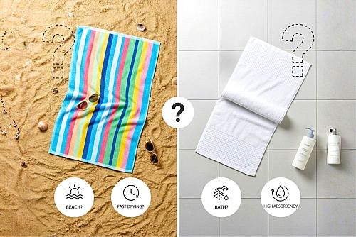 Beach Towel vs Bath Towel Size