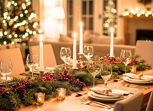 Modern vs Traditional Christmas Table