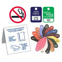 Information Signs, Key Tags & Coat Check Tags